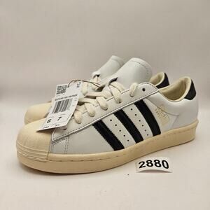 ADIDAS ORIGINAL MEN'S 6 VINTAGE SUPERSTAR WHITE BLACK CREAM JQ3254